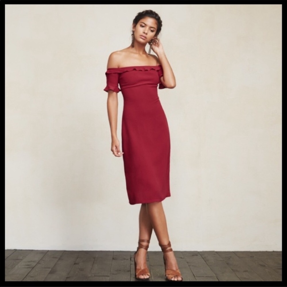 Reformation red Antonia dress
